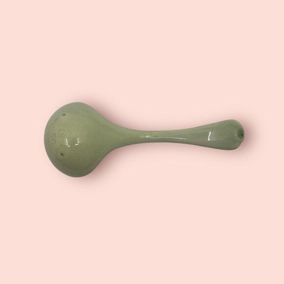 Vintage California Pottery Soup Tureen with a Lid & Ladle Pale Green Crazing USA - Picture 6 of 13